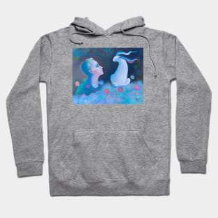 Surrealism-White Rabbit Hoodie